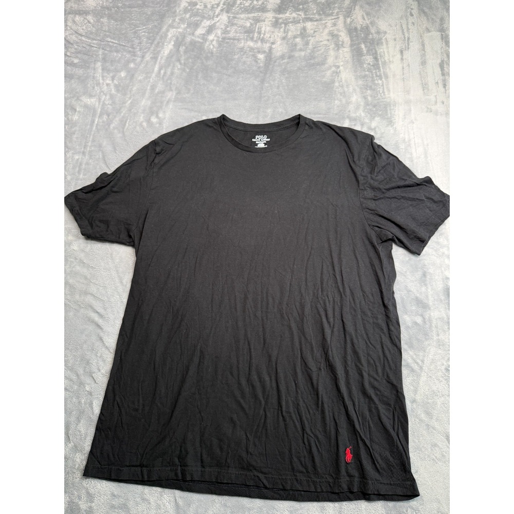 Polo Ralph Lauren T Shirt Mens 2XL Black Cotton Crew Neck Pony Logo Classic Fit